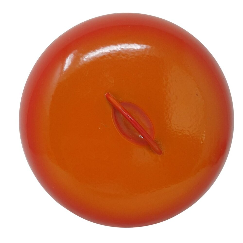 Descoware Cast Iron Lid 25 FE 9.75" Orange Flame Belgium VTG Replacement #SB-2
